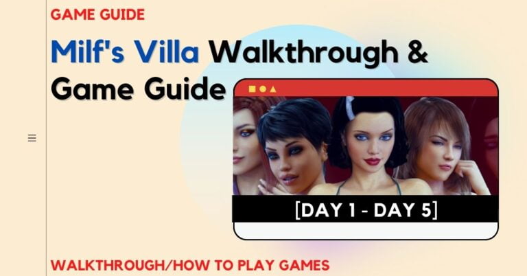 Milfs Villa Walkthrough Game Guide Day To Day