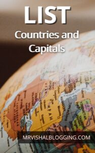 List of Countries and Capitals PDF Download