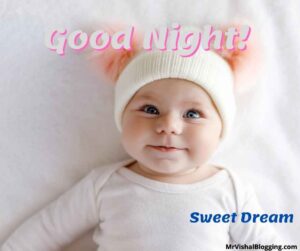 good night cute baby images