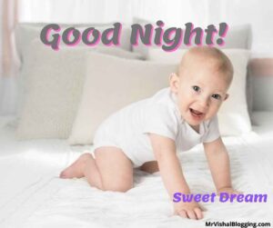 good night cute baby images