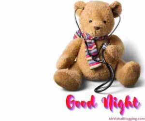 good night images with teddy bear