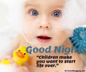 good night cute baby images