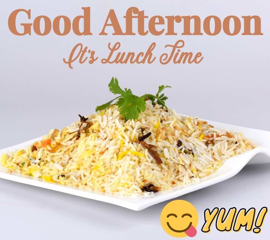 Good Afternoon Images with Indian Lunch