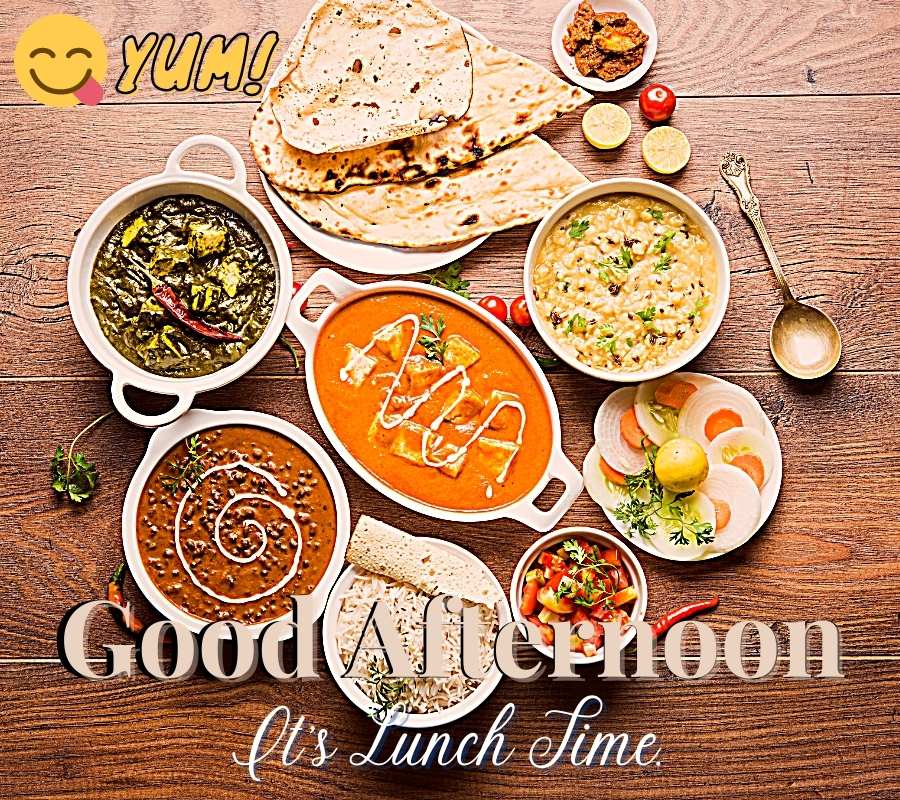 Good Afternoon Images with Indian Thali