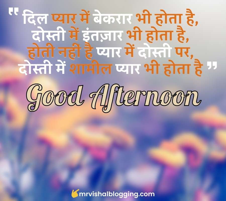 good afternoon image in Hindi Shayari download