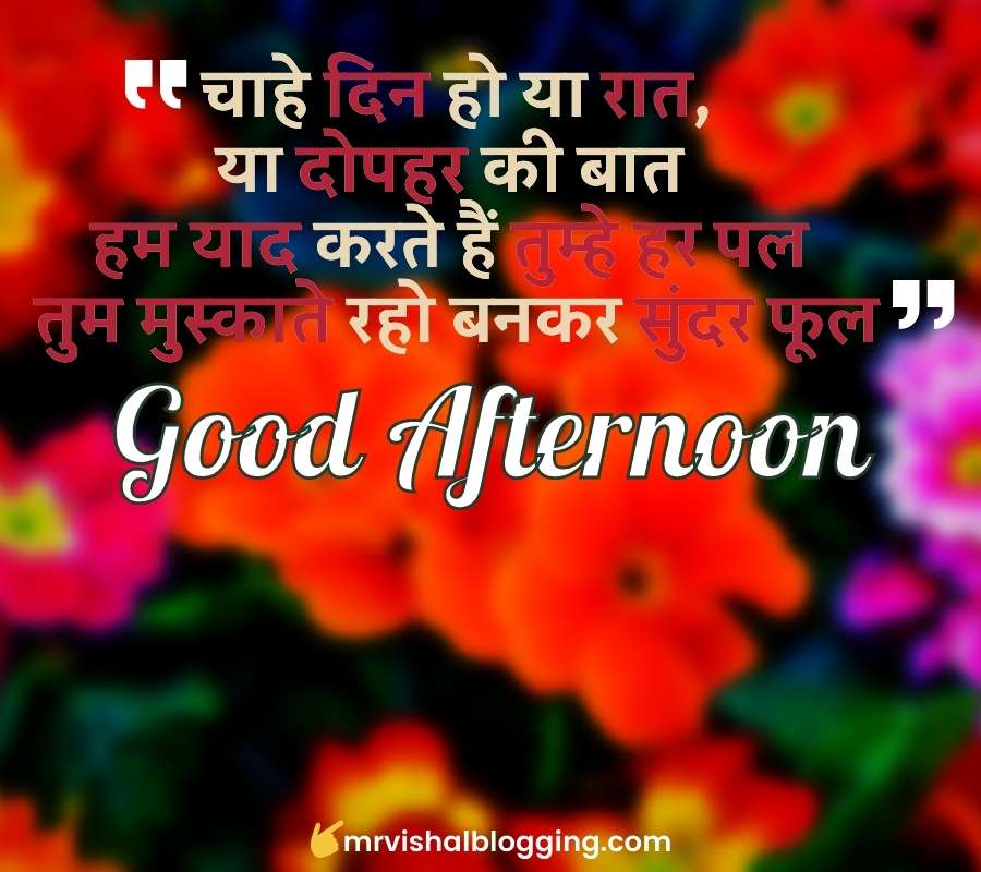 good afternoon image with Shayari in Hindi