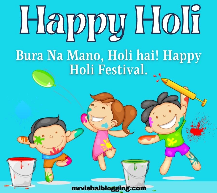 happy holi cartoon images