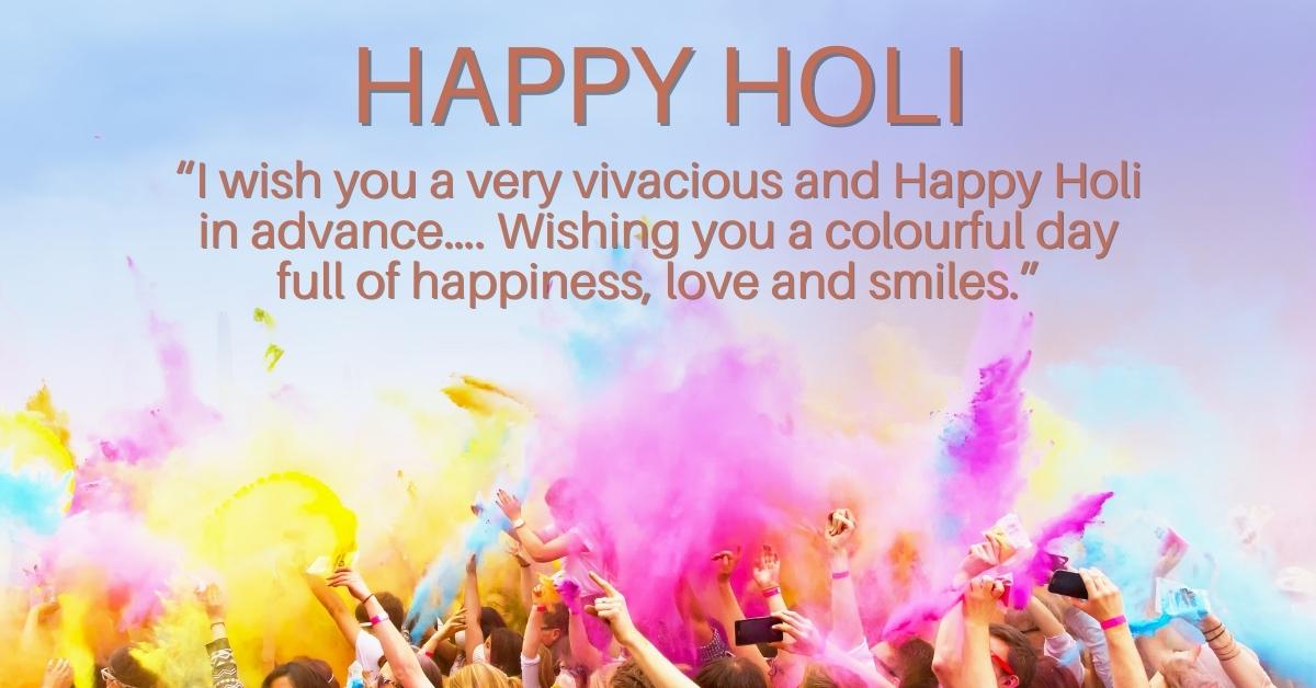Happy Holi In Advance Image