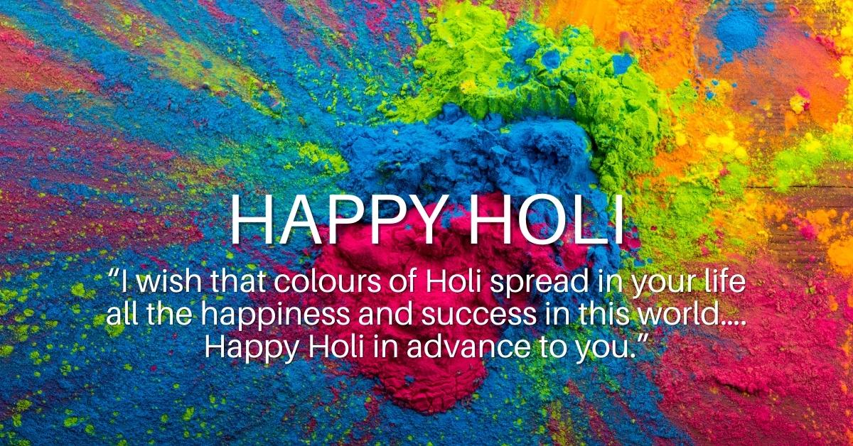 Happy Holi In Advance Pic