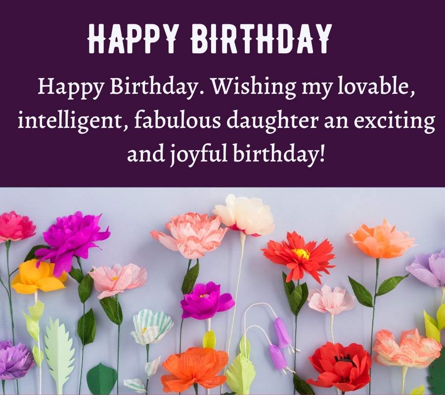happy birthday daughter images with flowers